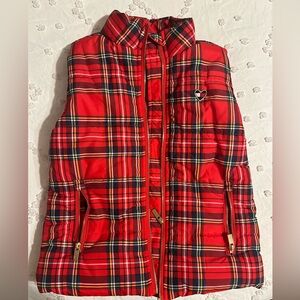 Tommy Hilfiger Vest in red plaid, wonderful layering piece